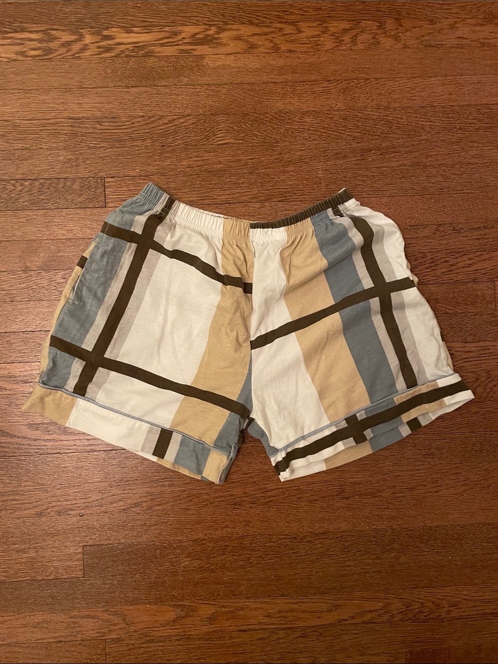 Plaid Lightweight Cotton Pajama Shorts